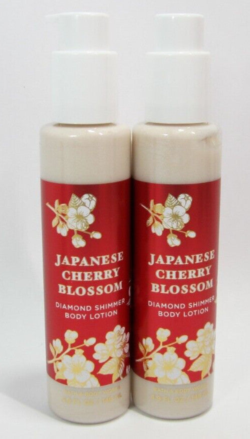 Bath & Body Works Japanese Cherry Blossom Diamond Shimmer Lotion X2