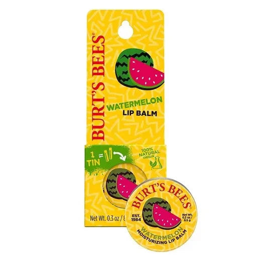 Watermelon Lip Balm Tin - Moisturizing 0.3 oz Lip Care for Daily Use