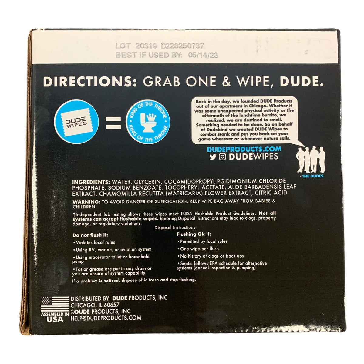 Flushable Personal Wipes, Unscented with Aloe & Vitamin E (8-Pack)