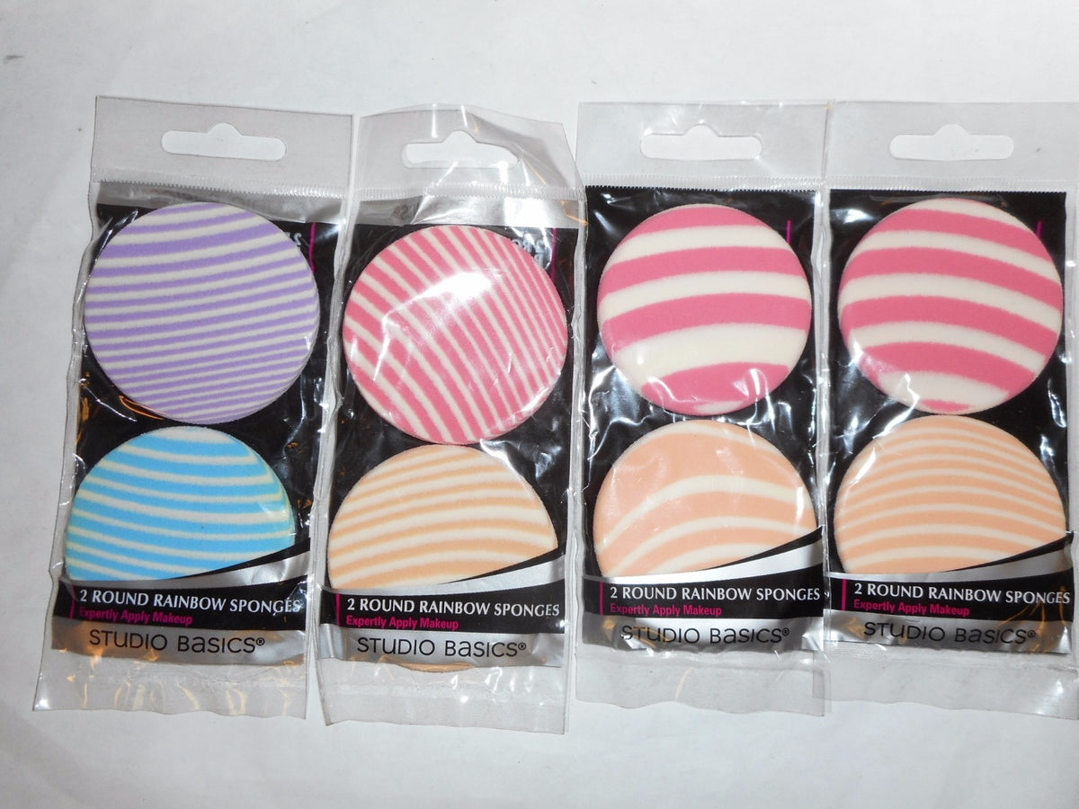 Rainbow Round Sponge Set - Assorted Studio Basics Cleaning Sponges (10 Packs, 20 Sponges)