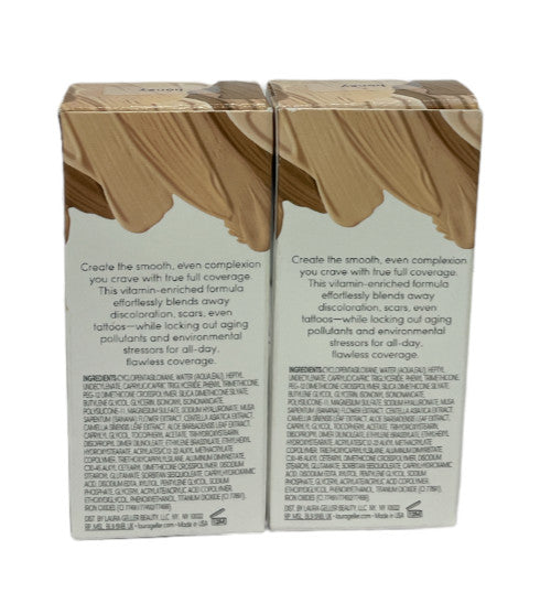 Laura Geller Cover Lock Cream Foundation - Honey, 1oz, Pack of 2