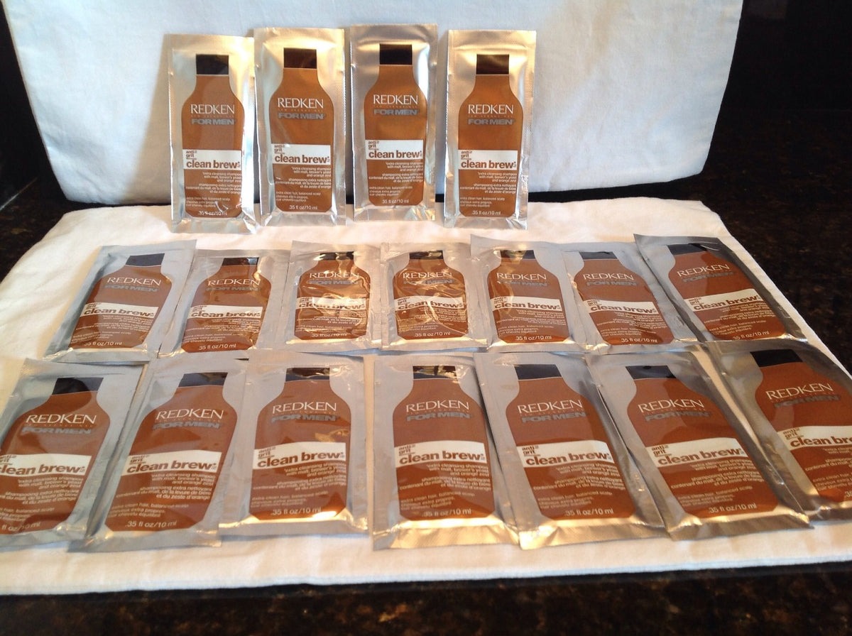 Redken For Men Clean Brew Shampoo Sample Pack - Travel & Gym Size