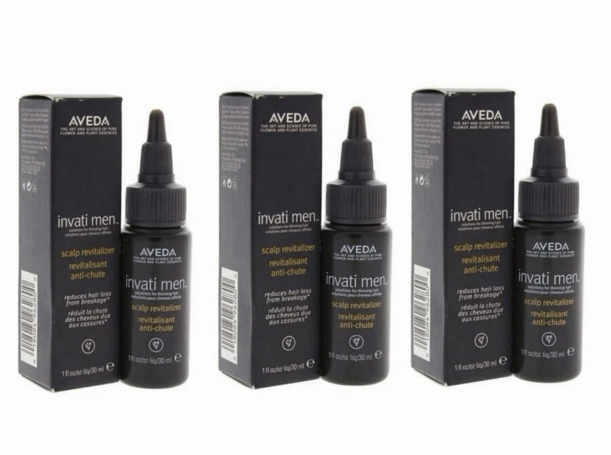 Aveda Invati Men Scalp Revitalizer for Thinning Hair, 1 fl oz - Set of 3