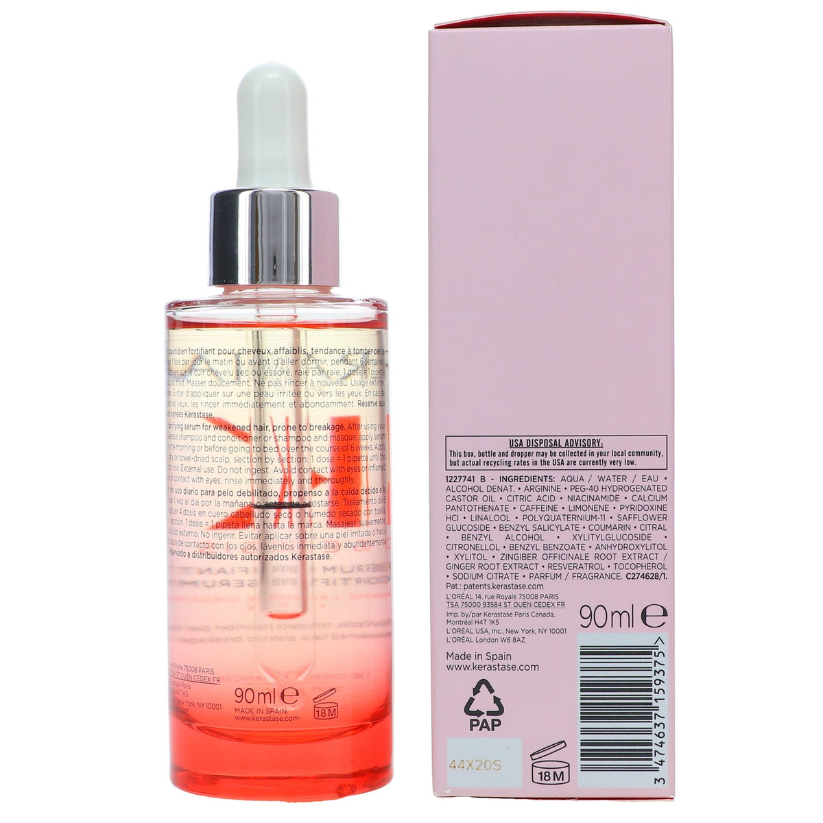 Kerastase Genesis Fortifiant Hair Serum - Strengthening & Nourishing 3 oz