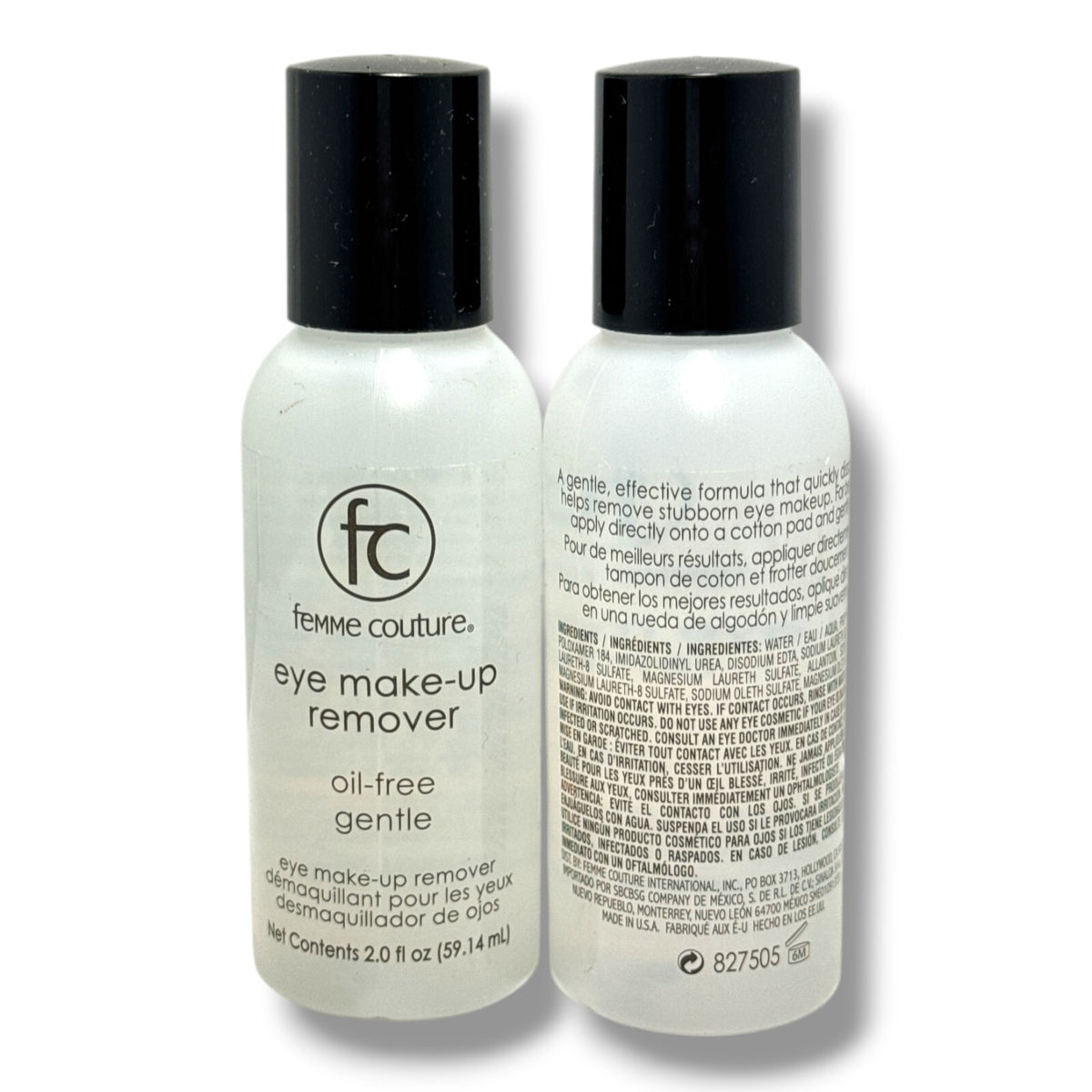 Oil-Free Eye Makeup Remover - Gentle & Fragrance-Free 2oz. (Set of 2)