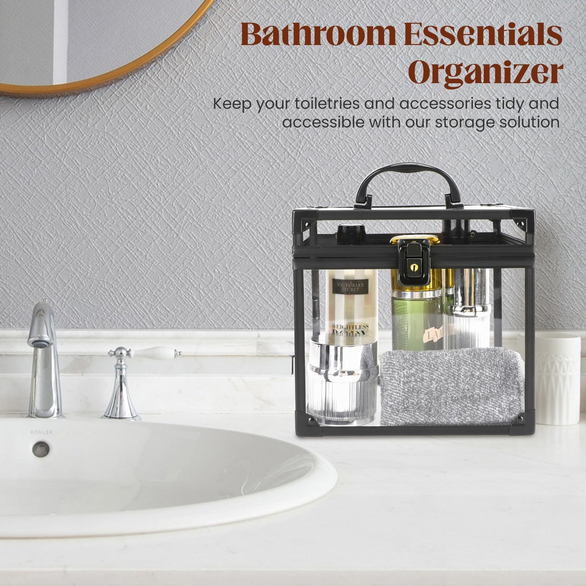Large Capacity Clear Makeup Organizer Box - Acrylic Cosmetic Storage Case