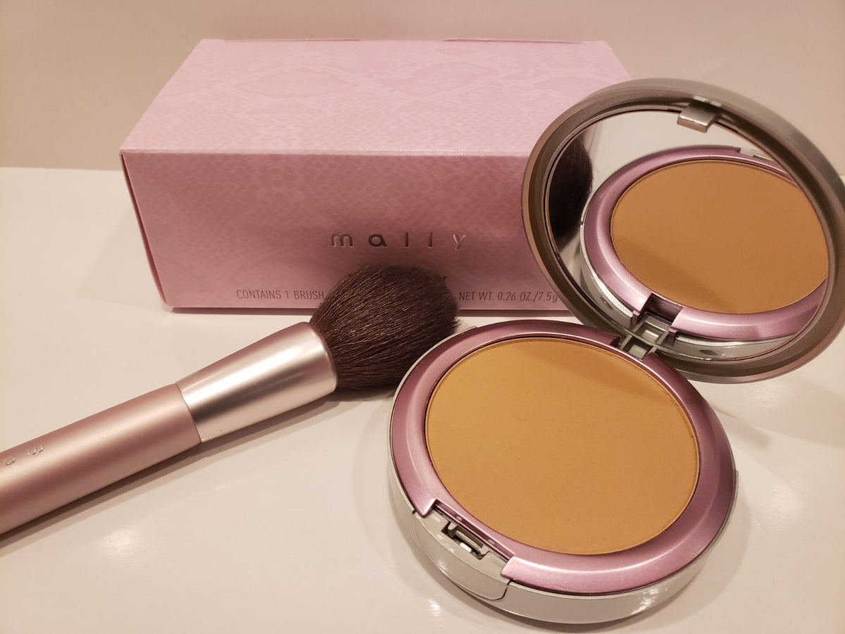Makeup Powder with Brush & Puff - Tan/Rich Shade, 0.26 oz - Unpowder