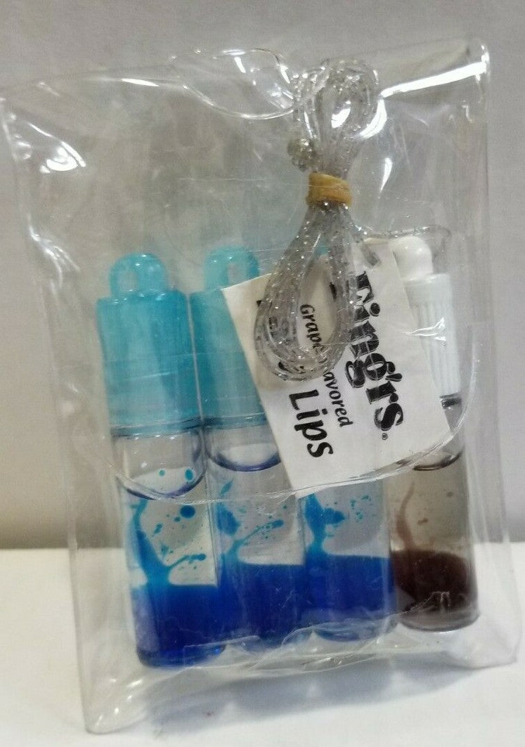 Lip Gloss Set with Grape and Blueberry Flavors - Lava Lips 4-Pack