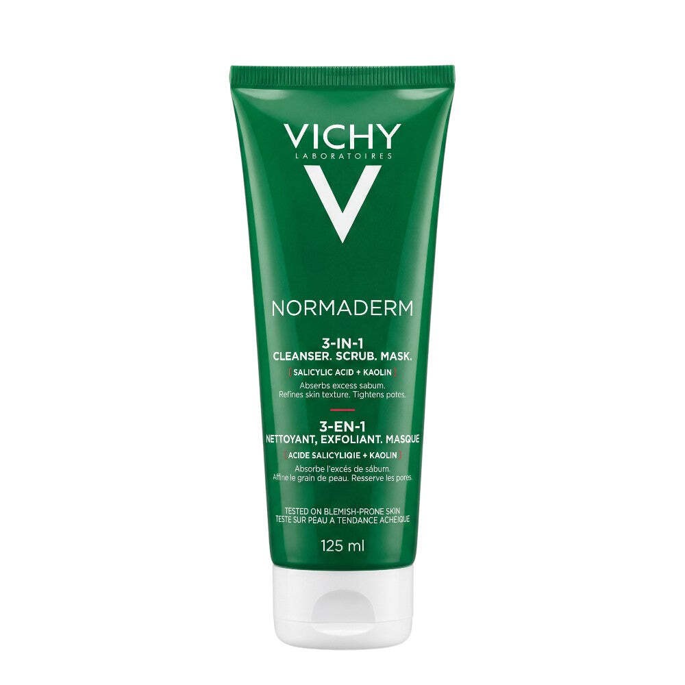 Vichy Normaderm 3-in-1 Cleansing Mask & Scrub for Oily Skin 125ml