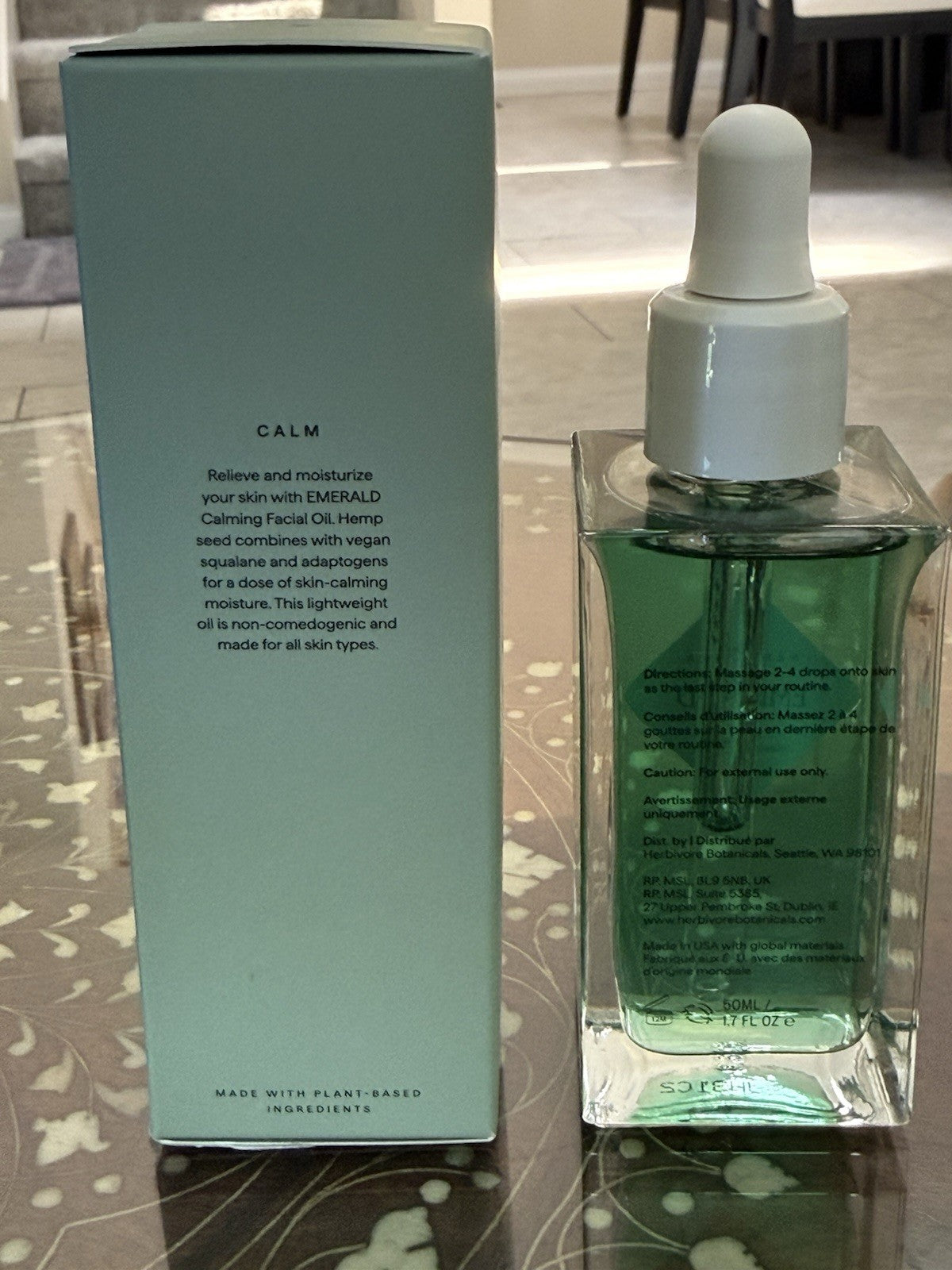Herbivore Botanicals Emerald Calming Facial Oil - 1 fl. oz New In Box