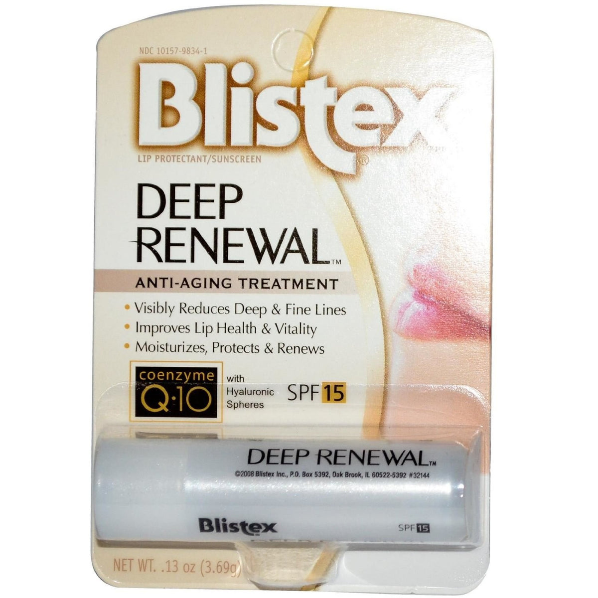 Deep Renewal Lip Balm SPF 15 with Coenzyme Q10 Anti-Aging Treatment 0.15 Oz