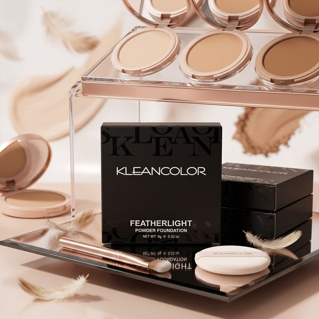 Weightless Powder Foundation for Oily Skin - Matte Finish, Full Coverage