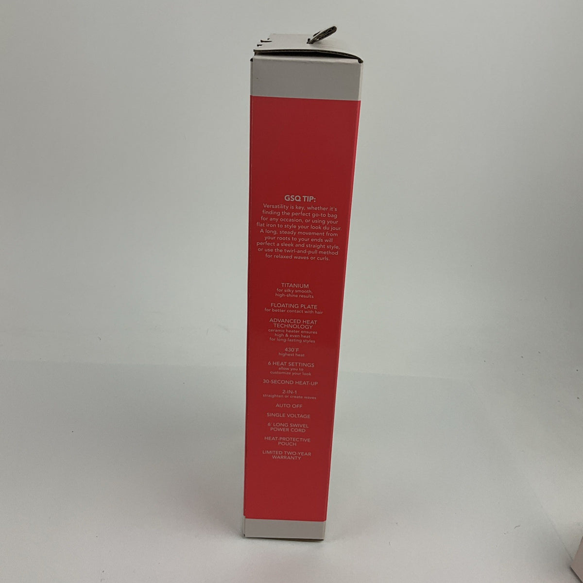 GSQ Titanium 2-in-1 Flat Iron for Hair - 1 Inch Straight & Curling Iron