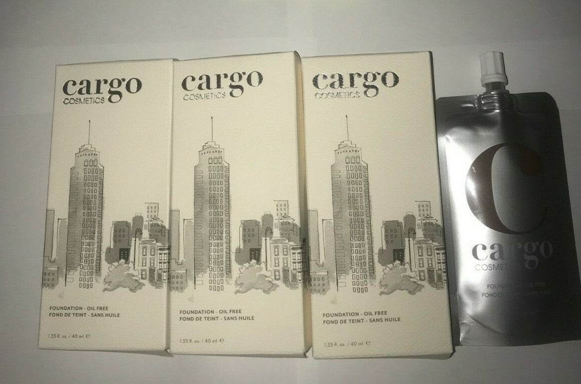 Lot of 3 Oil-Free Foundation F-100 - Long-Lasting Face Makeup
