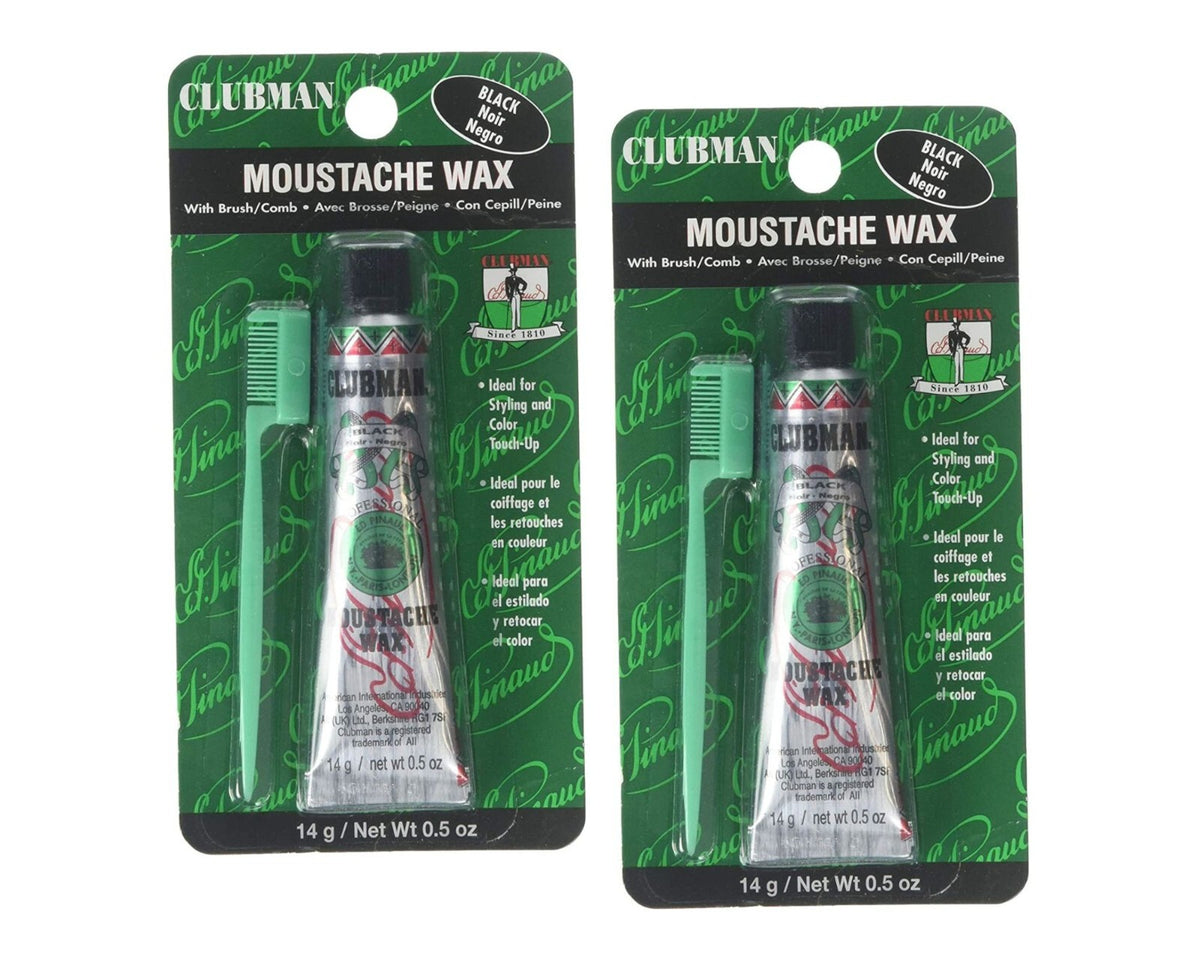 Moustache Wax with Applicator Comb - 0.5 oz