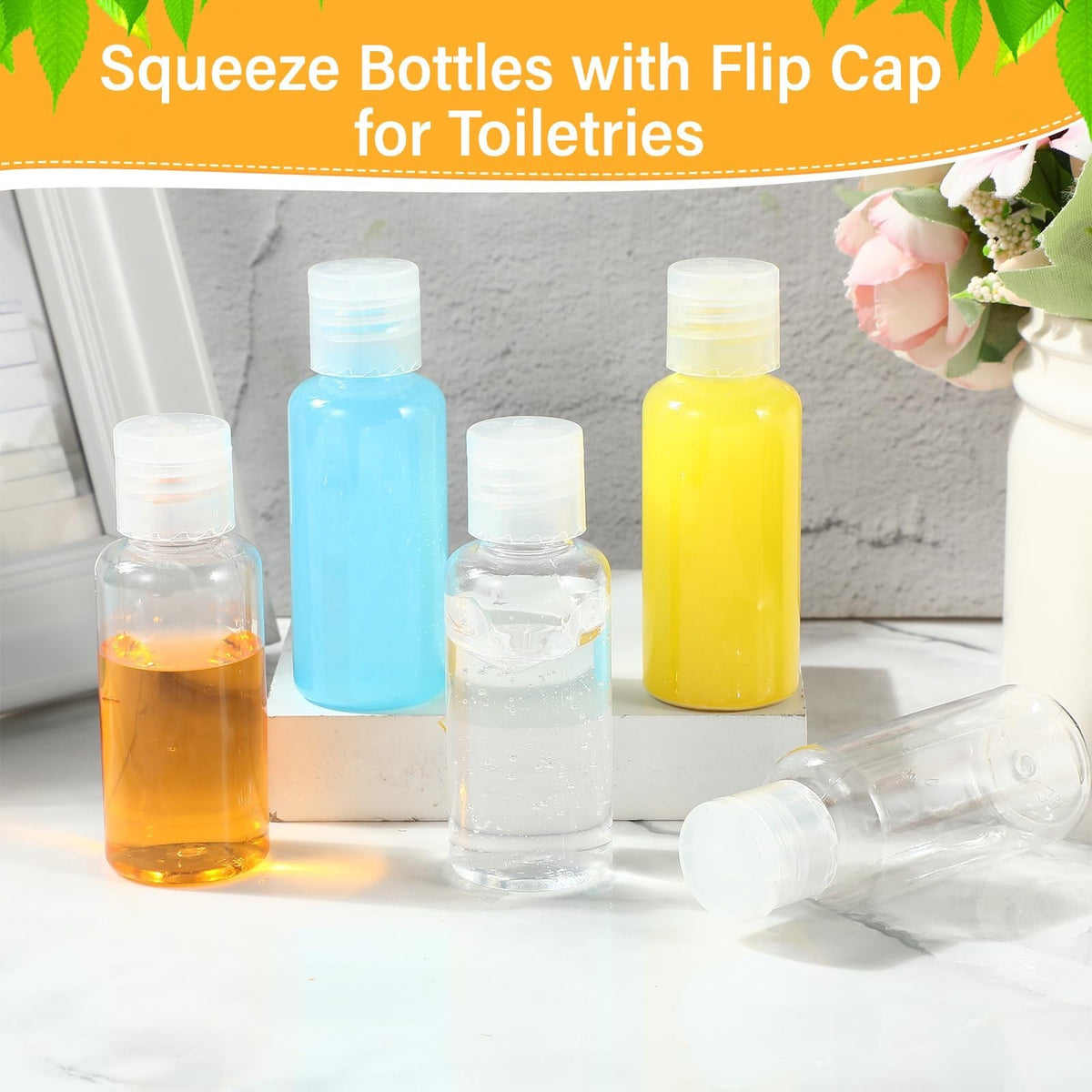 Mimorou 150 Pcs 1oz Travel Bottles Set, Clear Refillable Containers for Toiletries