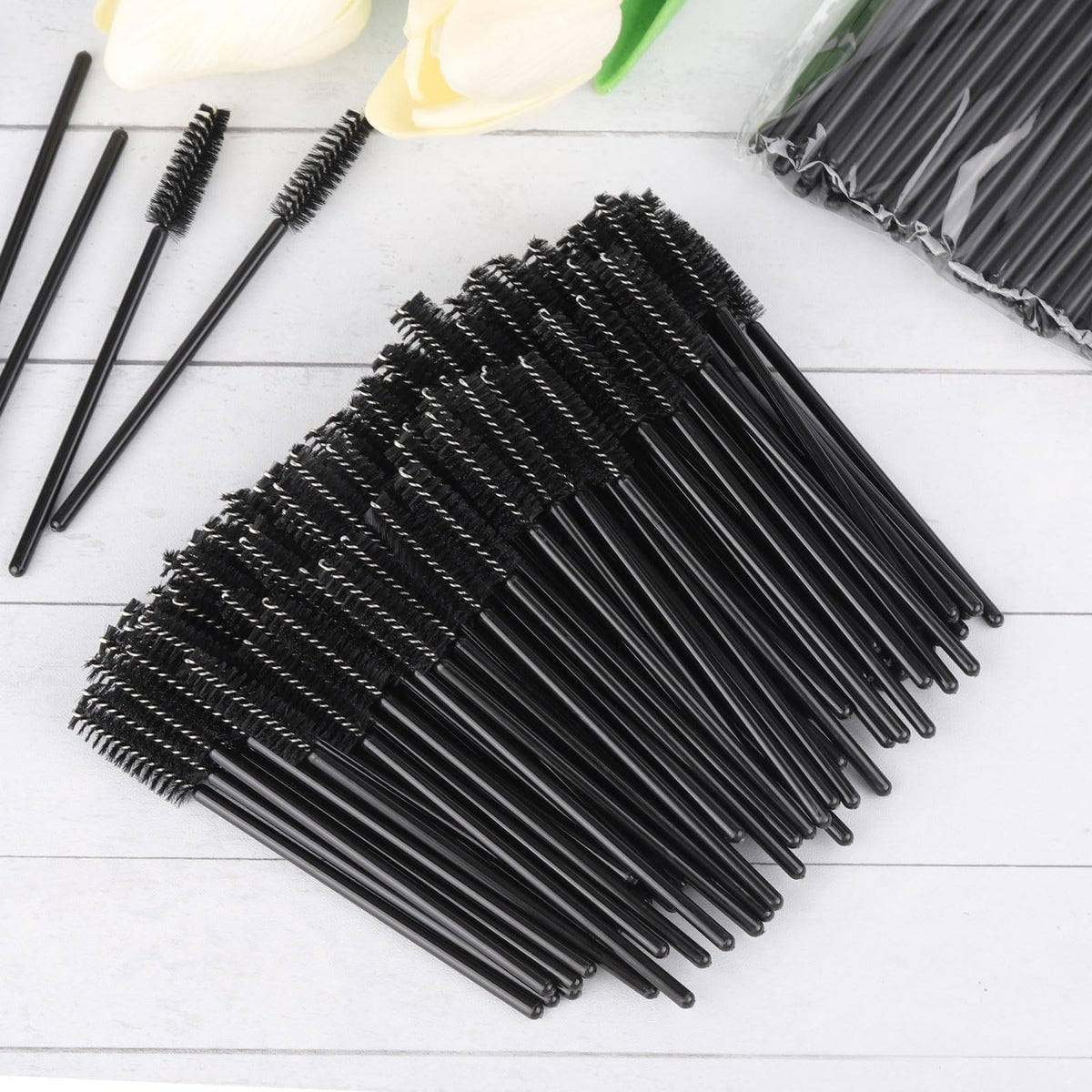 Disposable Mascara Wands 500 Pieces Eyelash & Brow Applicators Professional Makeup Tool