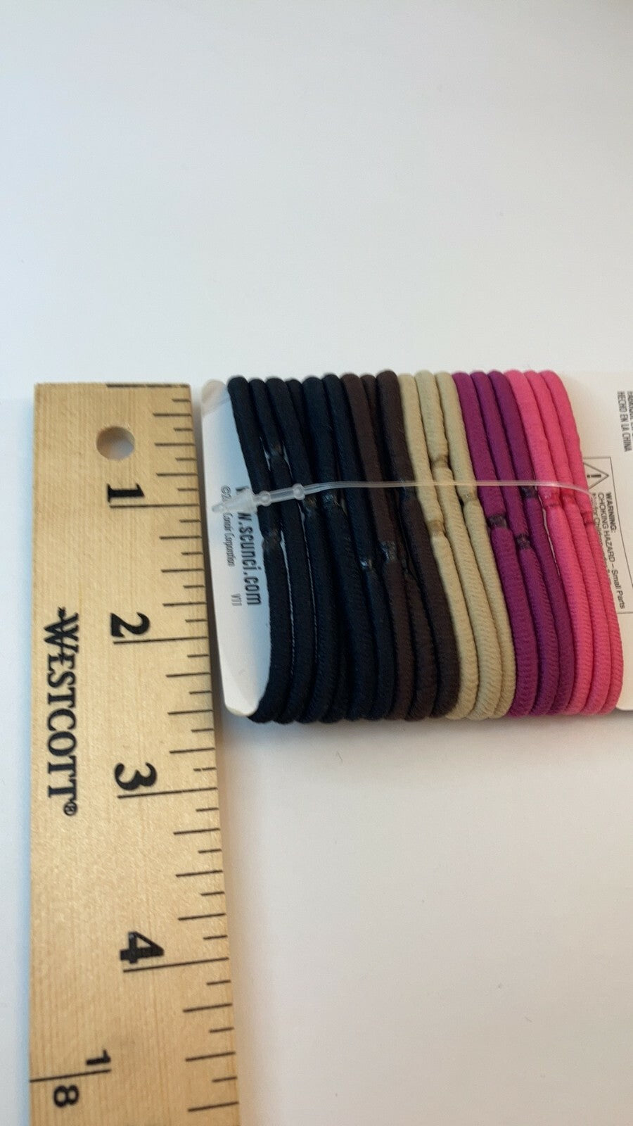 Scunci Hair Ties Ponytail Elastics No Metal Pink Tan Brown Black 3