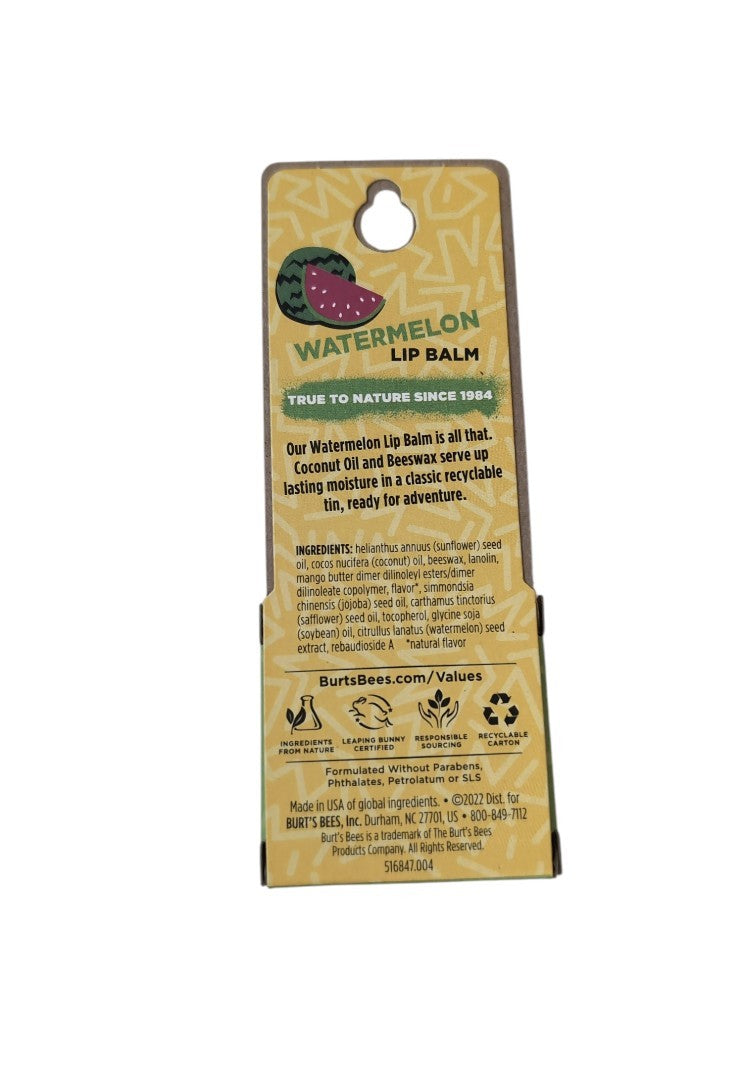 Watermelon Lip Balm Set - 12 Tin Containers, 0.3 Oz Each