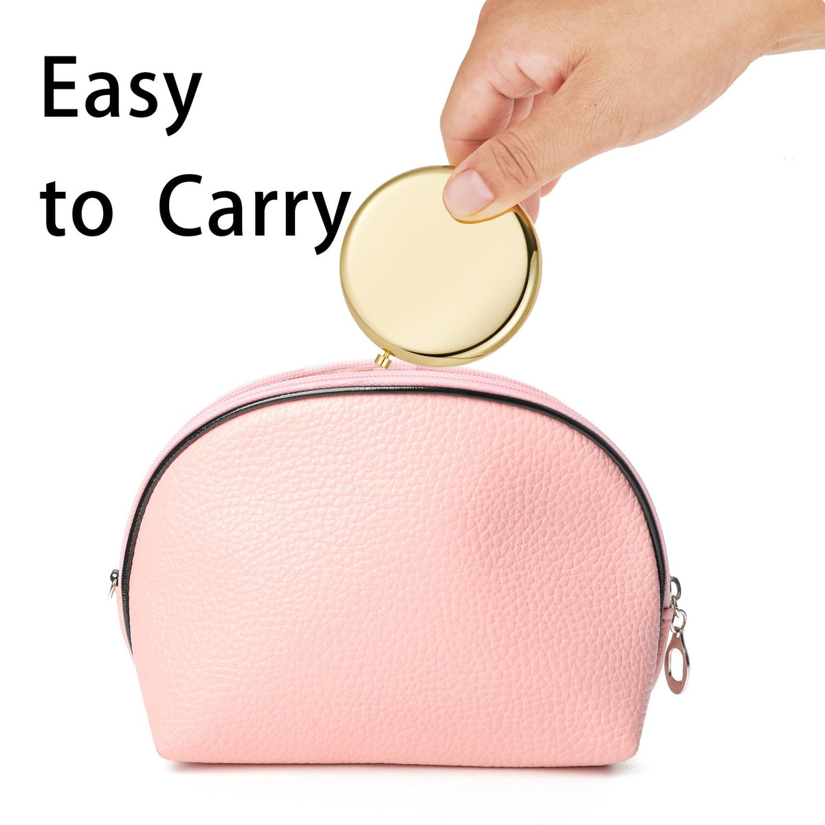 12 Pack Metal Compact Mirrors with 1X/2X Magnification - Gold, Travel Size