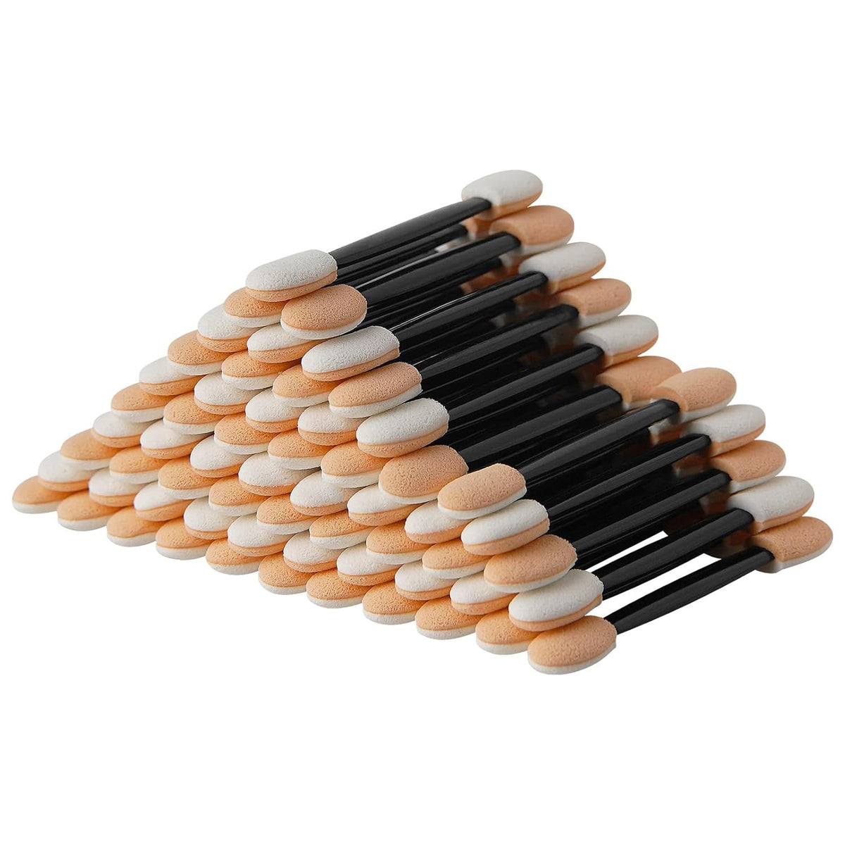 Disposable Eye Shadow Applicators - 60 Foam Stick Sponges, Dual-Sided