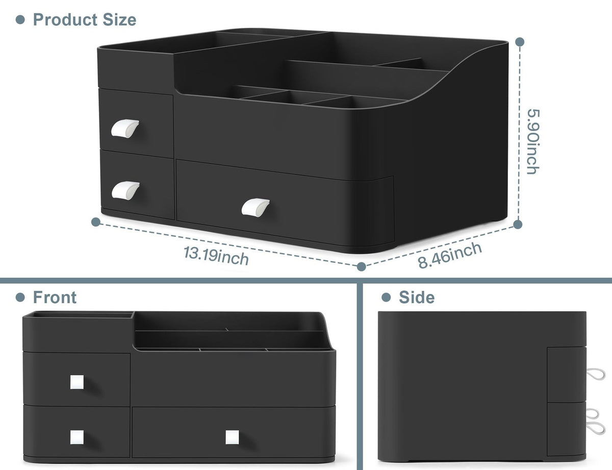 Large Perfume Organizer with Drawers - Men's Vanity Storage & Decor