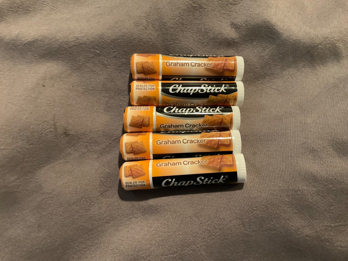 Sealed Lip Balm Tubes - Graham Cracker Flavor, Pack of 5, 0.15 Oz