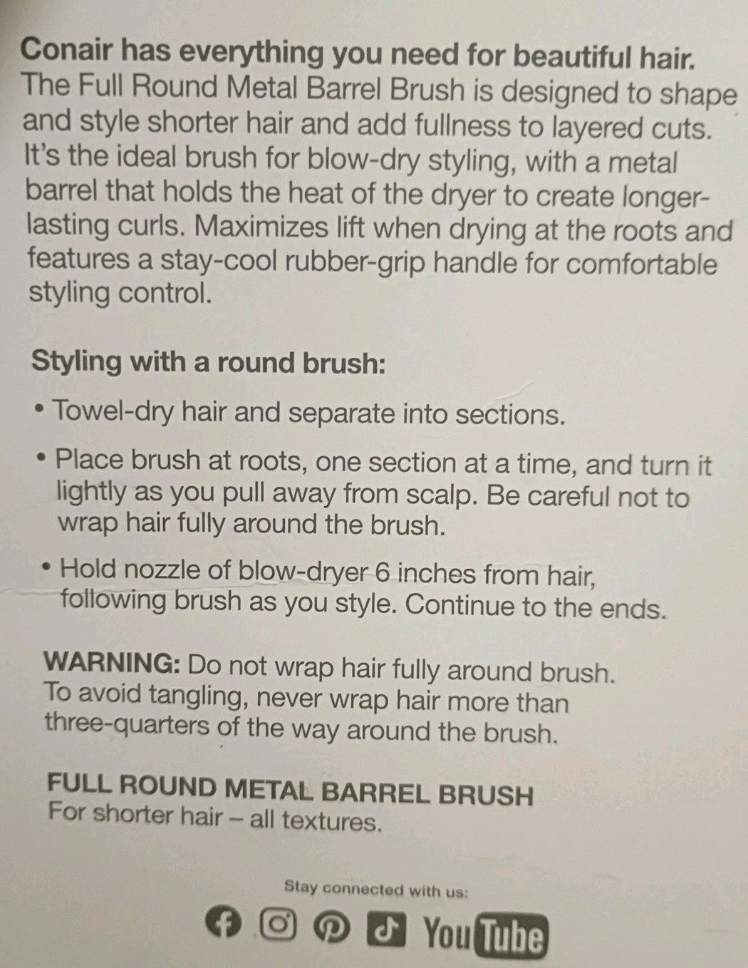 ConAir Style & Volumize Hair Styler for Layers & Short Hair - Pink