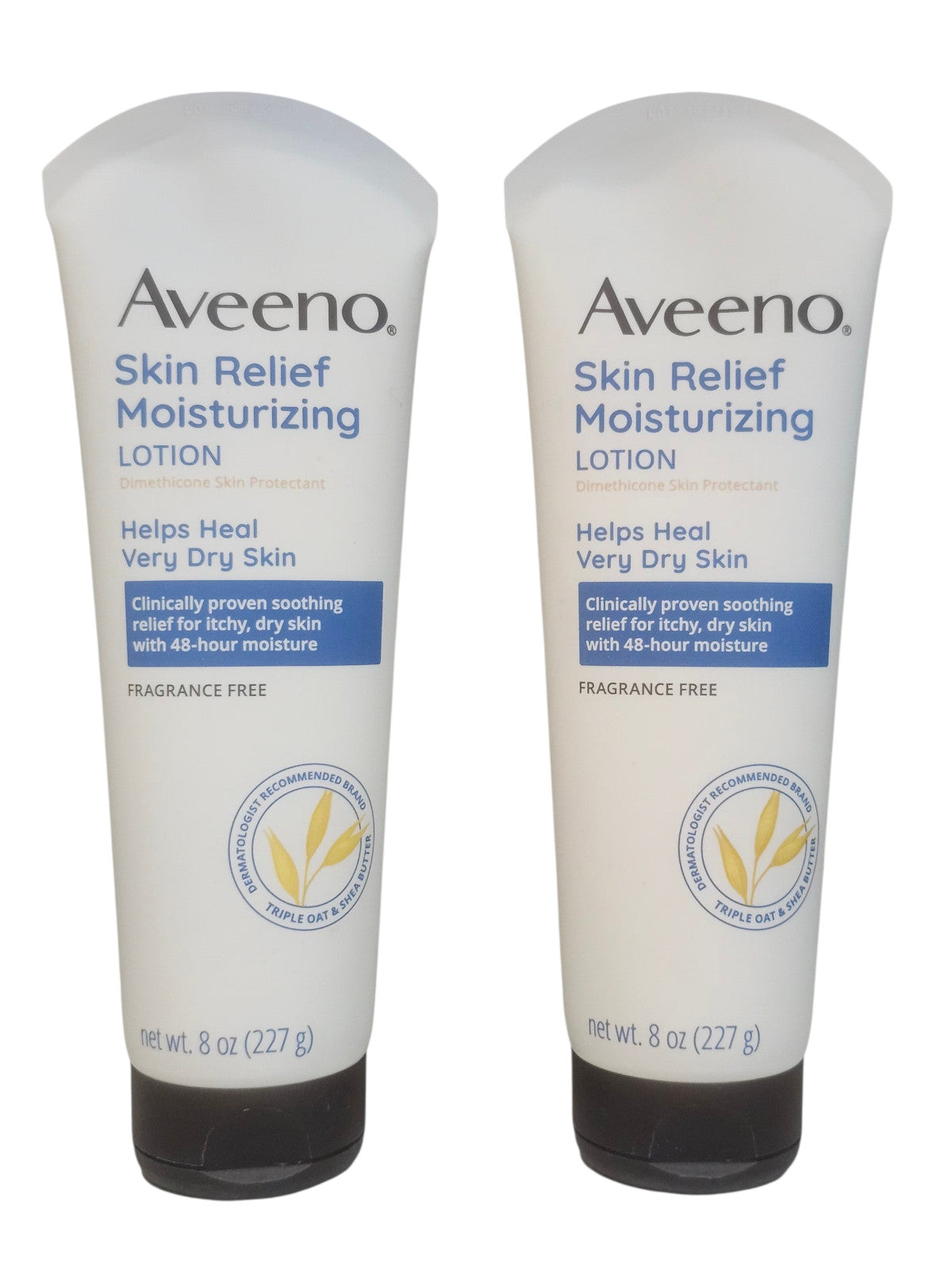 Skin Relief Moisturizing Lotion, Fragrance Free, Very Dry Skin, 8 oz – Set of 2