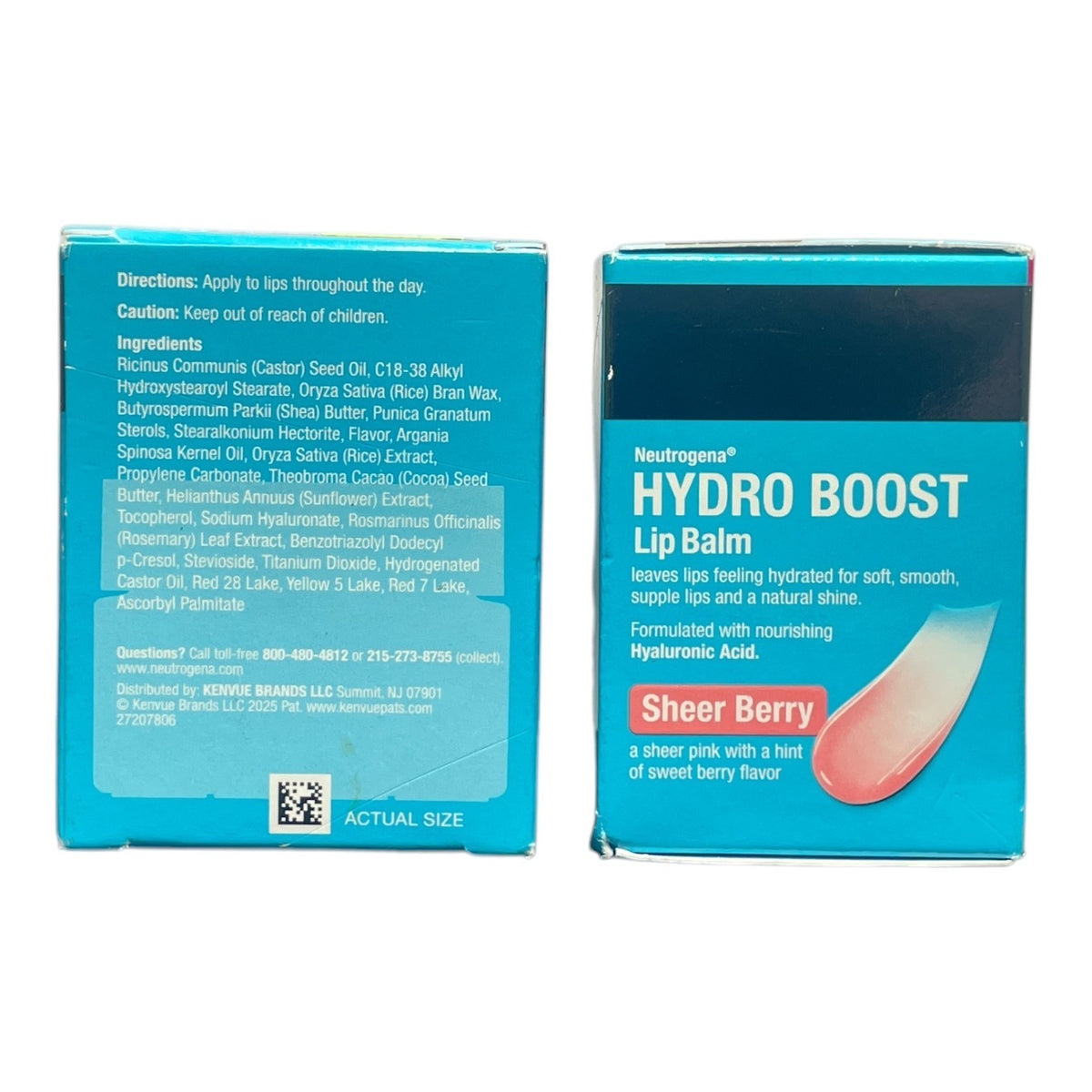 Hyaluronic Acid Lip Balm Sheer Berry 0.5oz - Pack of 2