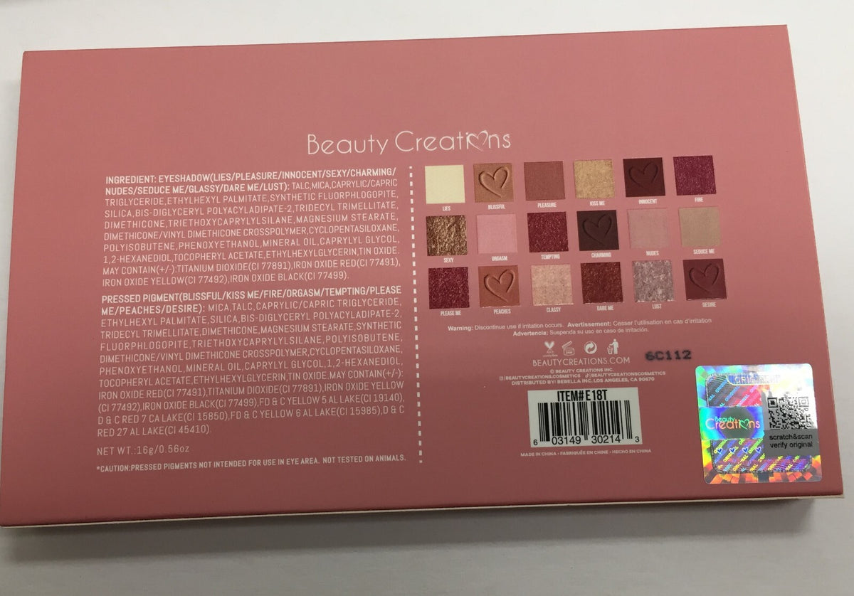 Seductive Eyeshadow Palette with 16 Shades - Soft Mauves, Neutrals & Browns, 0.56 oz