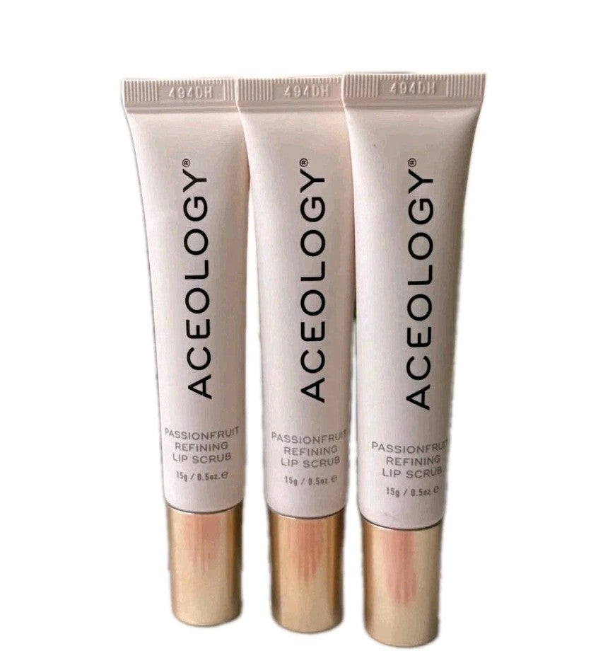 Lip Scrub Set - Passionfruit Exfoliating Lip Treatment, 3 Pack 0.5 oz Each
