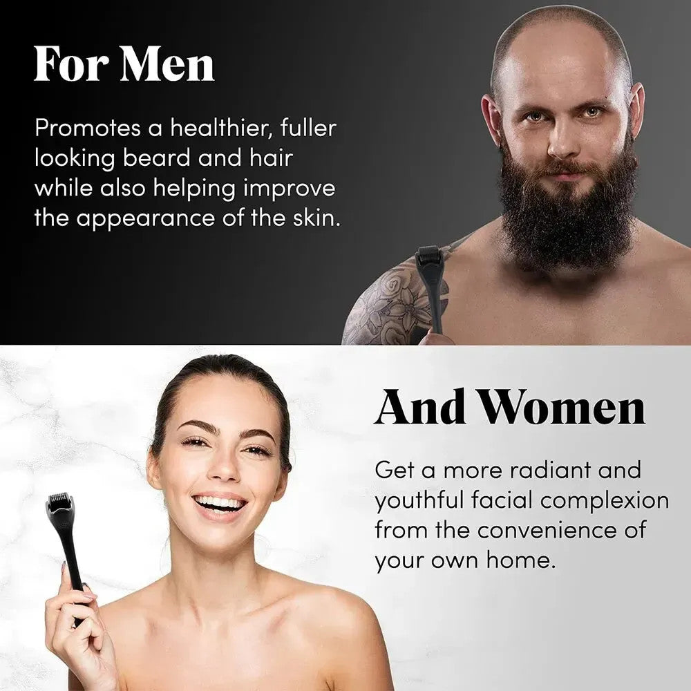 Beard Derma Roller for Hair Loss & Beard Growth 0.25mm Titanium Micro Needle