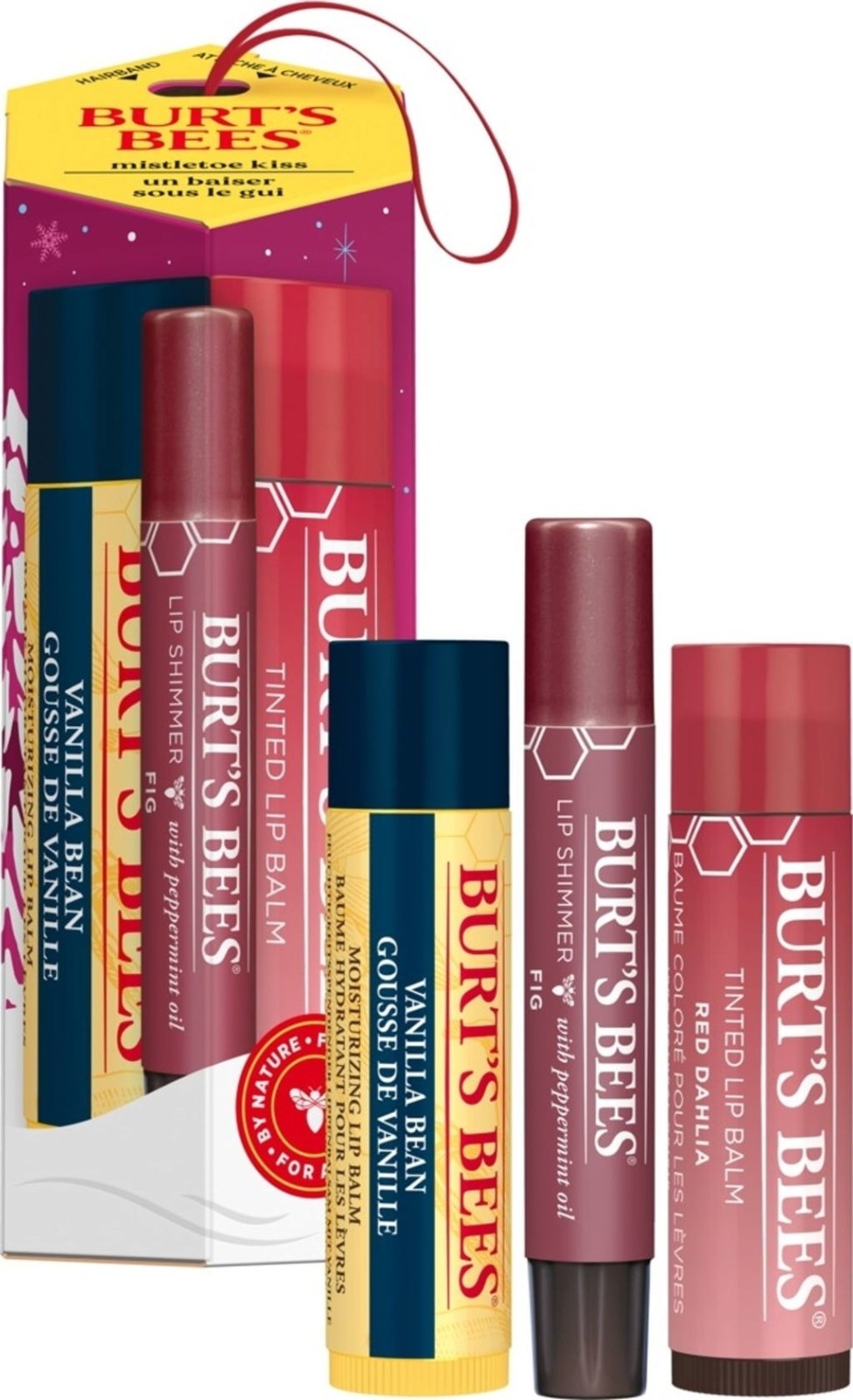 Lip Balm Set with Tinted Lip Balm & Shimmer - Mistletoe Gift Collection