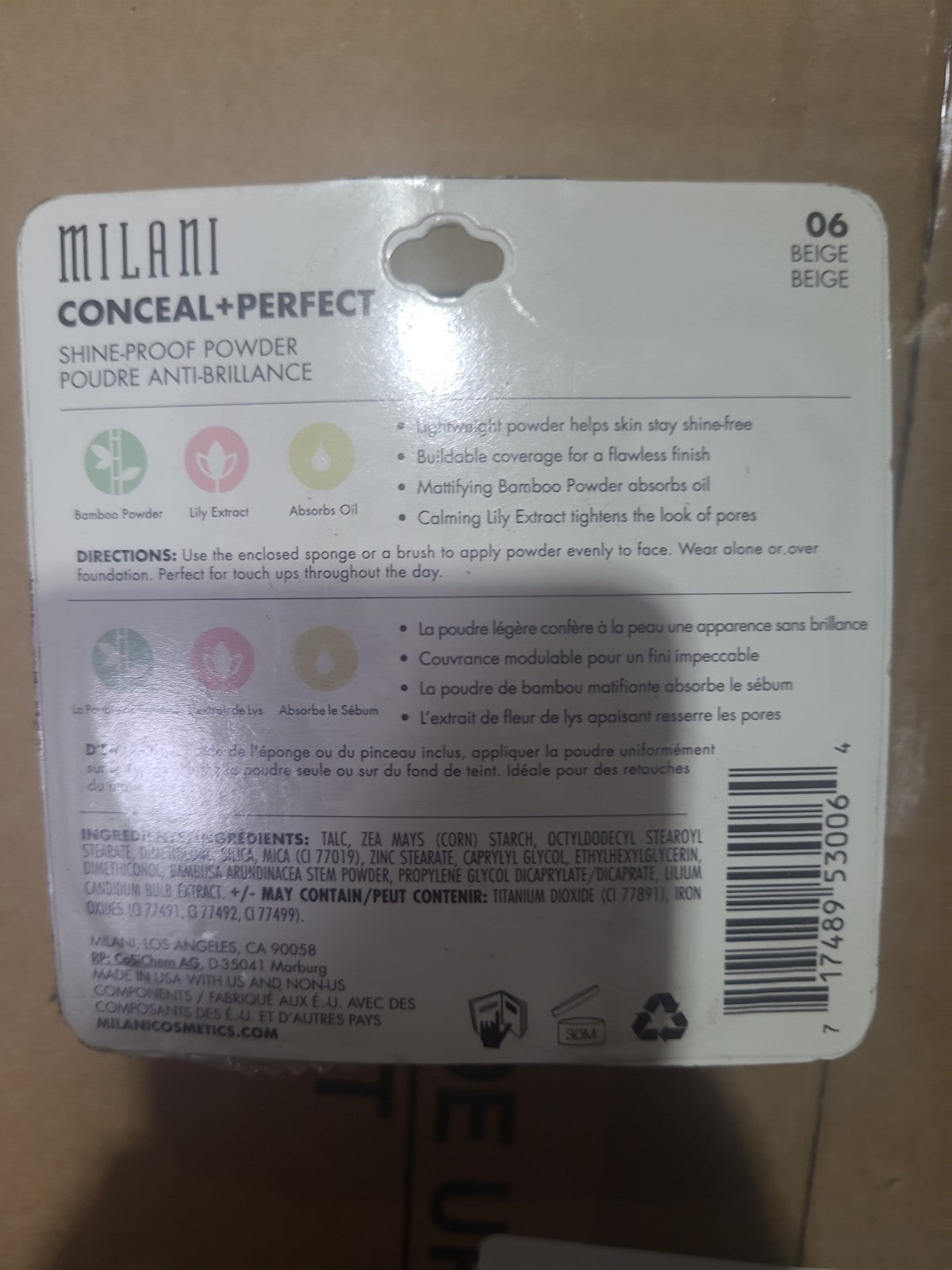 Shine-Proof Face Powder Beige 06 - Long-Lasting Makeup Finish