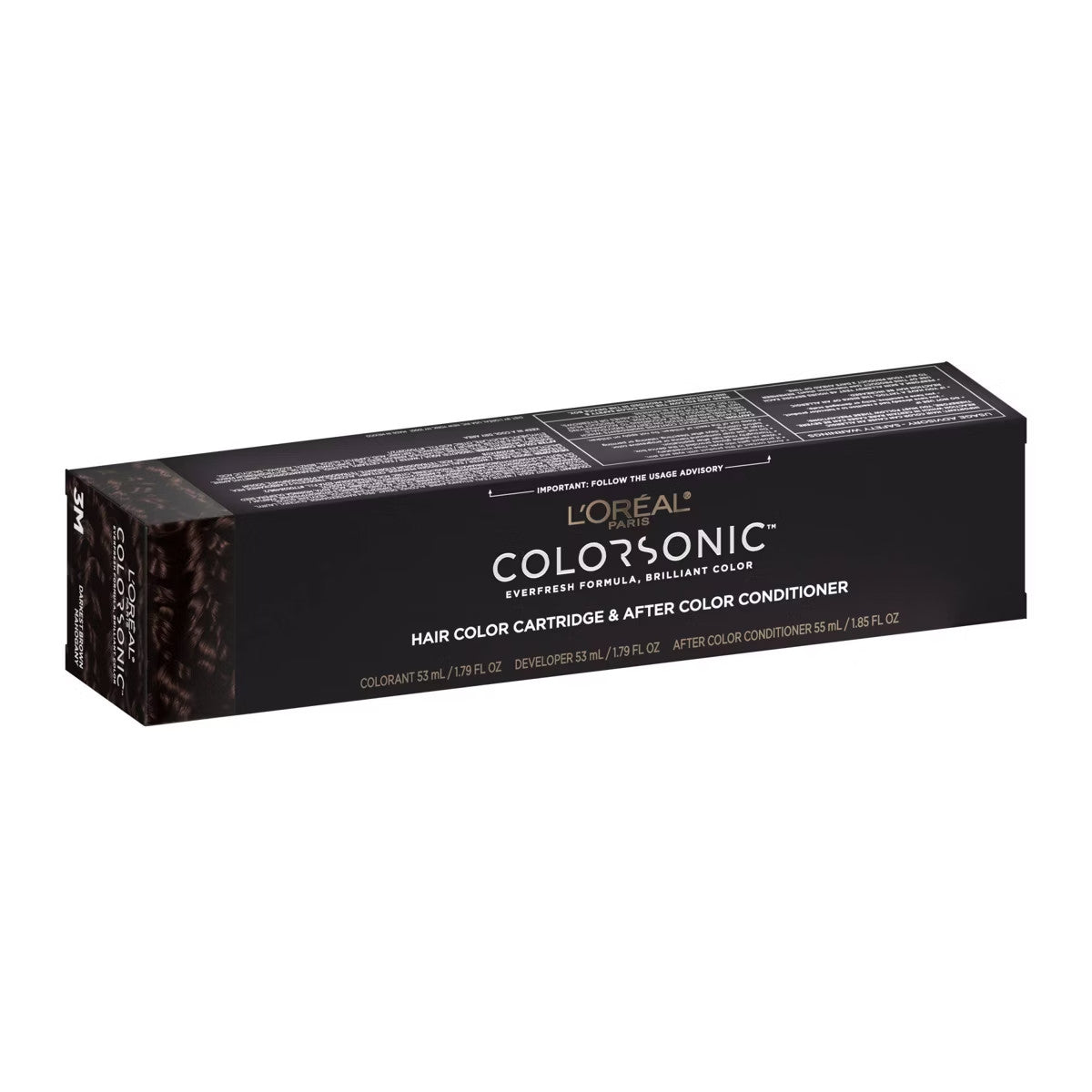 Hair Color Cartridge for At-Home Permanent Hair Dye - Darkest Brown Mahogany - 2 Pack