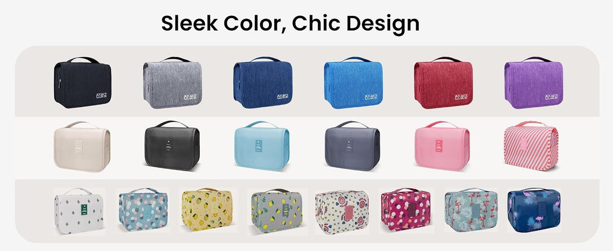 Large Capacity Travel Toiletry Bag with Hanging Hook for Men & Women