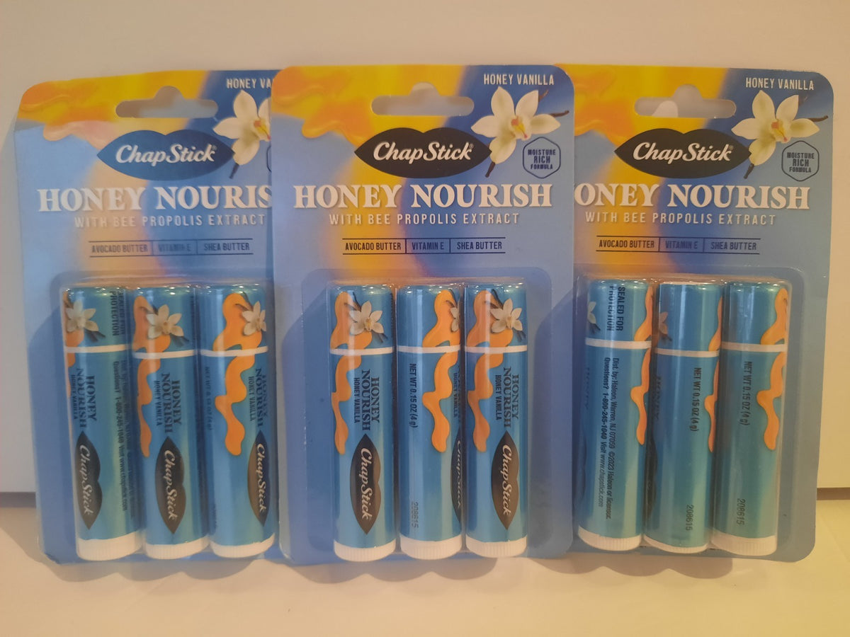 Honey Vanilla Lip Balm Set - Nourishing Moisturizing 9 Pack