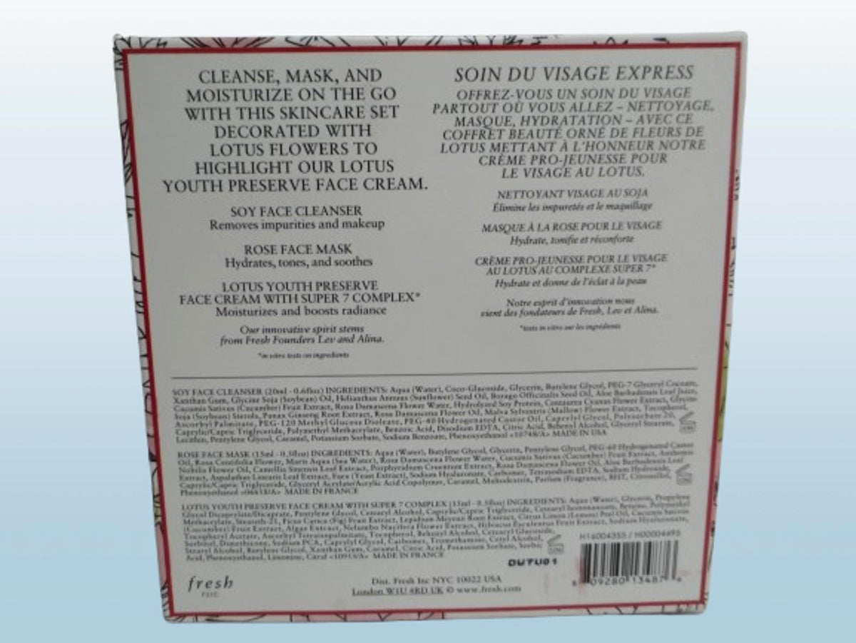 Fresh Facial Cleansing Mask & Youth Face Cream Set - 3 Pieces