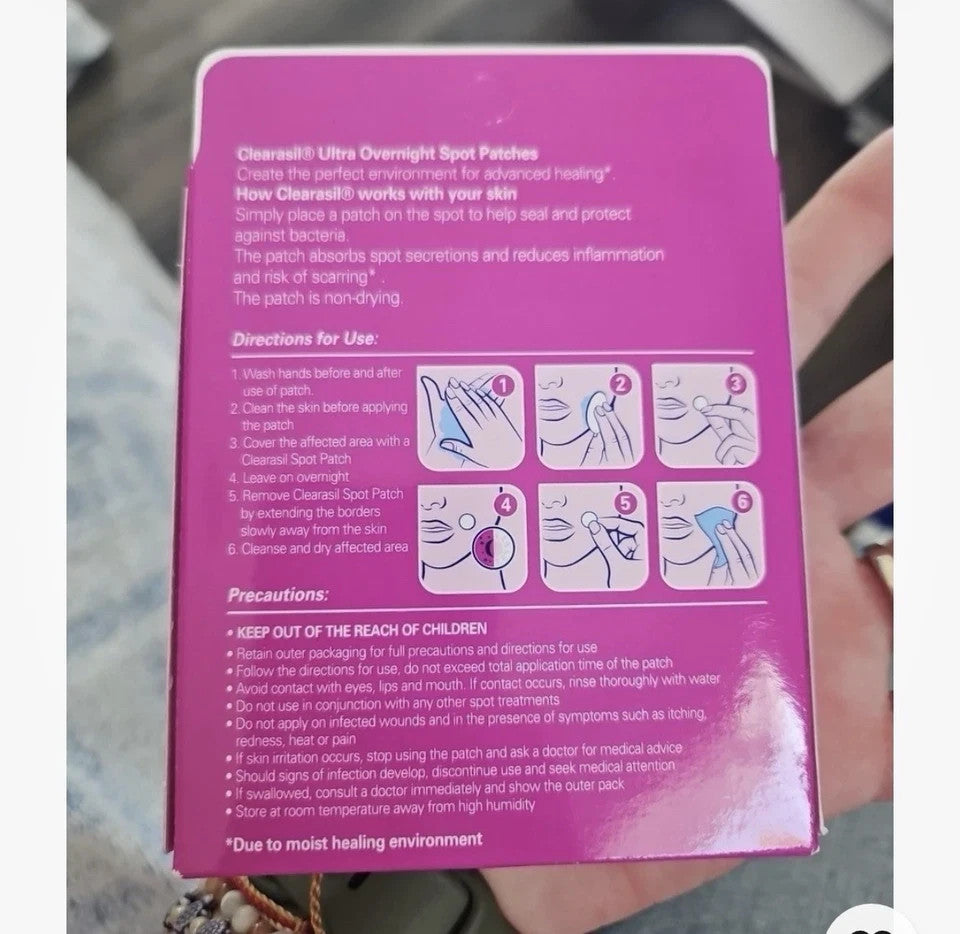 Clearasil Ultra Overnight Acne Spot Patches - 18 Count, Fast Healing