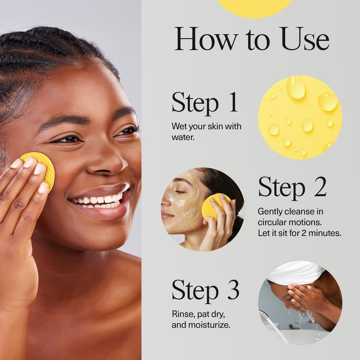 Turmeric Kojic Acid Face Cleansing Pads for All Skin Types - 30 Pack