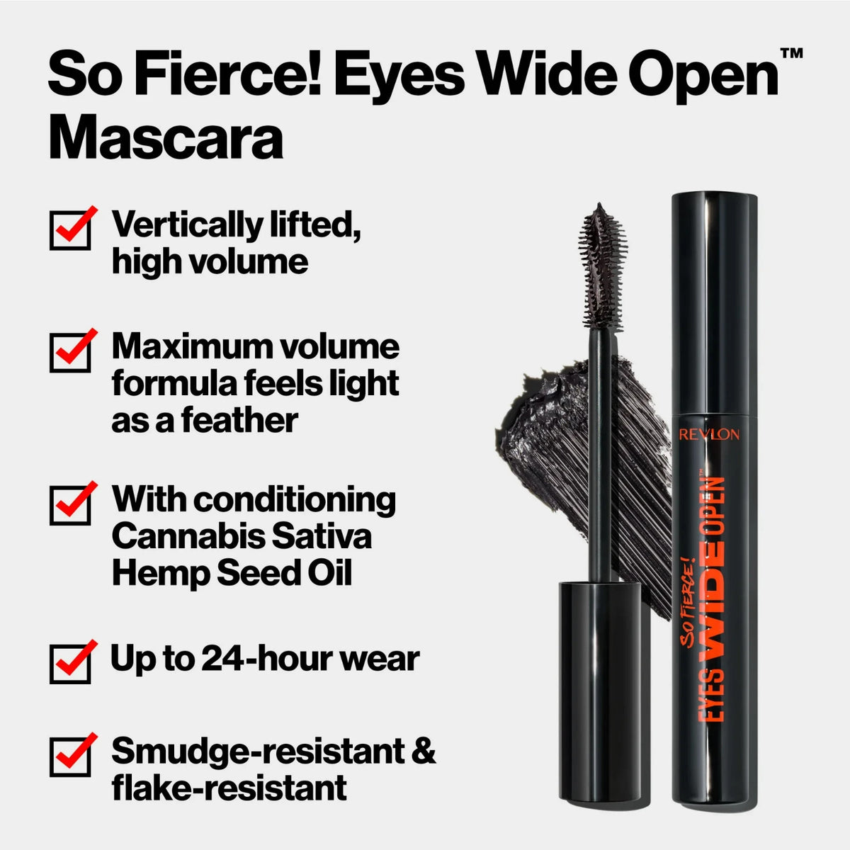 Revlon So Fierce Eyes Wide Open Mascara - Black Brown, 0.24 Fl Oz