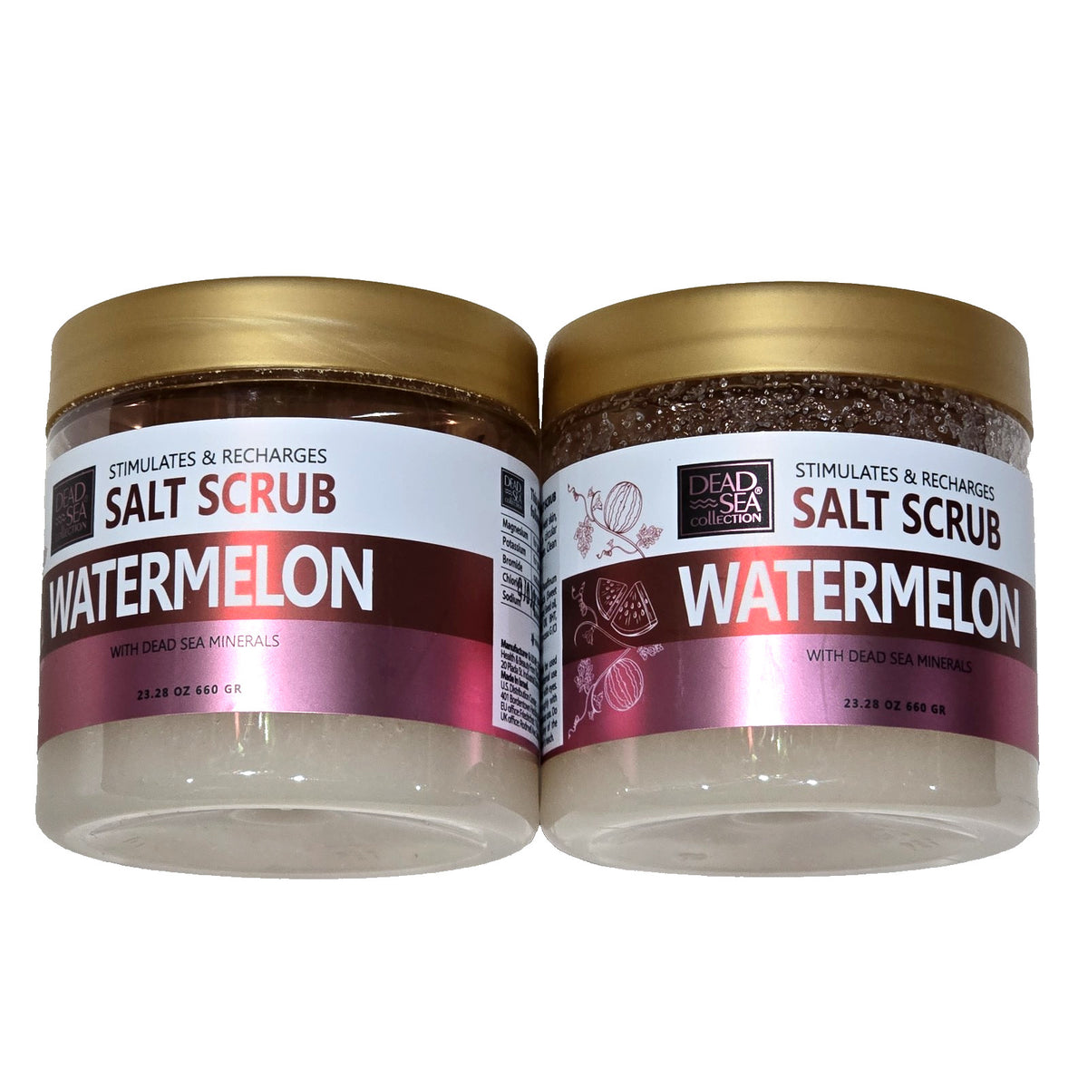 2 Pack Dead Sea Collection Stimulates Recharges Watermelon Salt