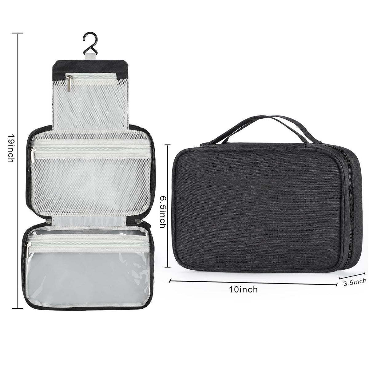 Large Capacity Hanging Travel Toiletry Bag for Men & Women