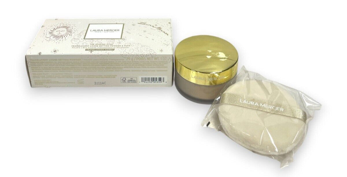 Translucent Loose Setting Powder with Puff - 29g/1oz for Flawless Makeup
