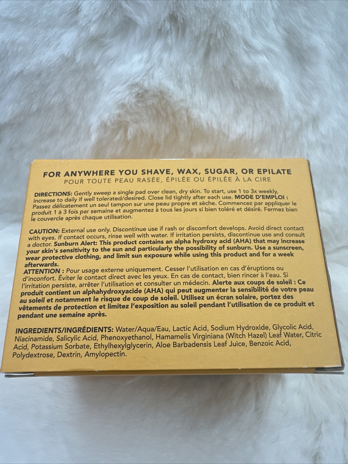 SweetSpot Labs Buff & Brighten AHA/BHA Body Exfoliating 50 Pads - New
