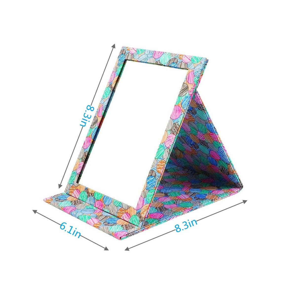 Travel Folding Mirror with Adjustable 90°/145° Stand - Compact Vanity Mirror