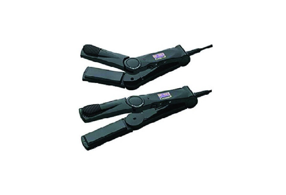 Adjustable-Angle Ceramic Titanium Flat Iron with 1.5-inch Plates for Hair Styling