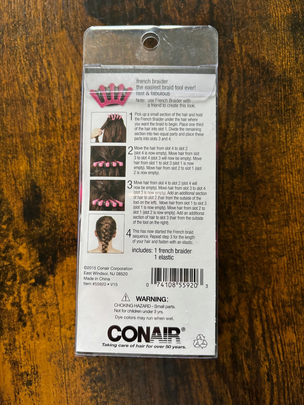 Conair French Braider #55920 Pink NEW in package