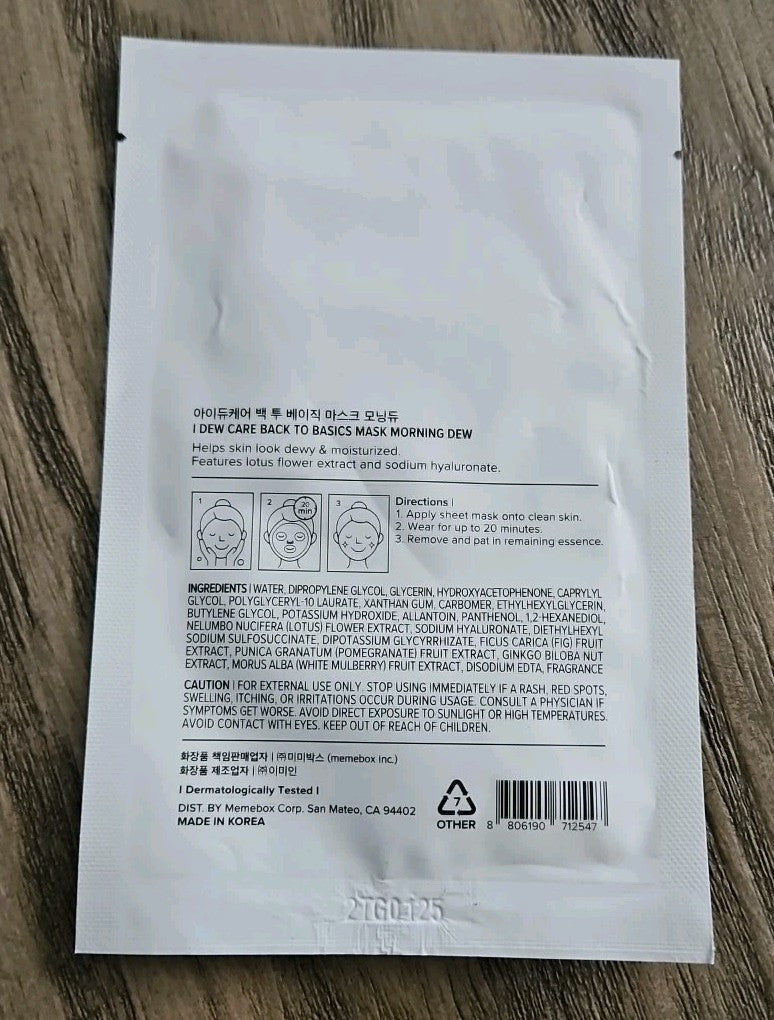 I Dew Care Face Masks 4-Pack - Hydrating & Pore Tightening